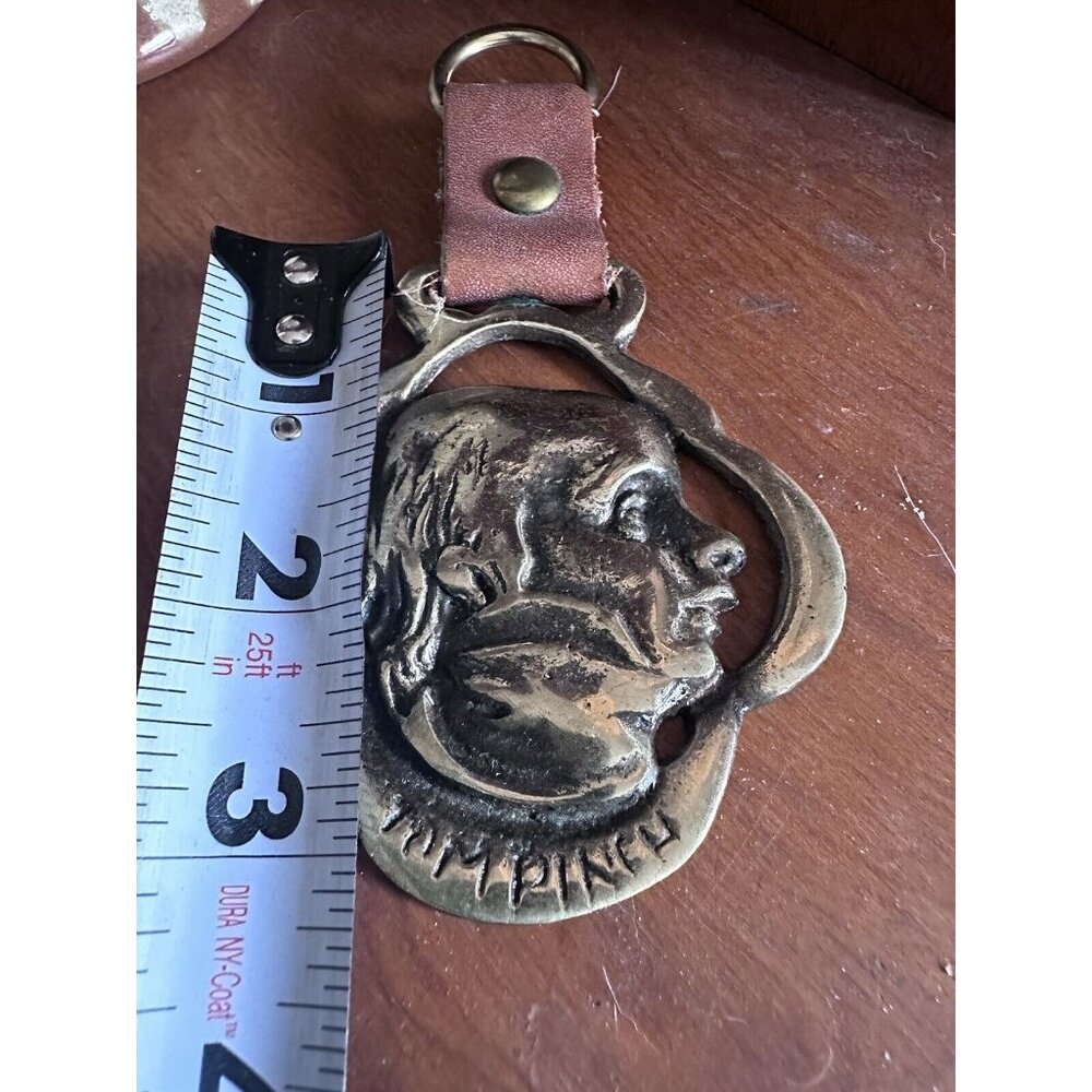 Dickens Tom Pinch Show Parade Brass Plate Bridle Medallion‎ Horse Harness - Picture 5 of 6